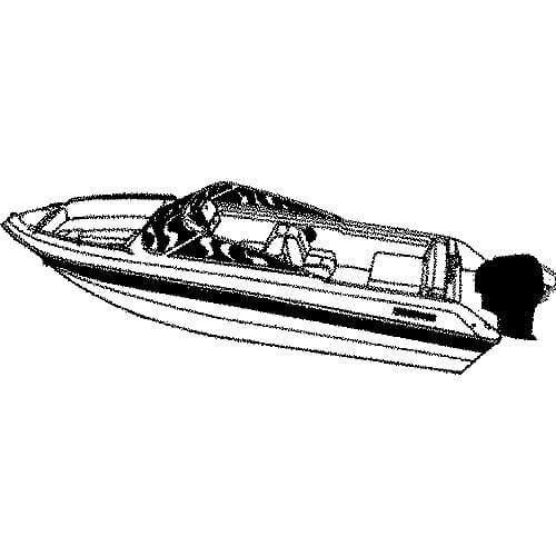 Styled-to-Fit Cover for V-Hull Runabouts with Outboards Q19514