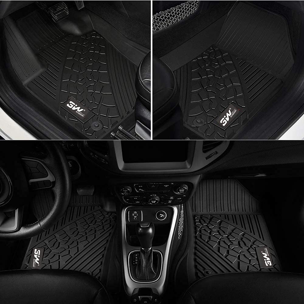 Black TPE Floor Mats for Jeep Wrangler JL 4 Doors Full Set J356490