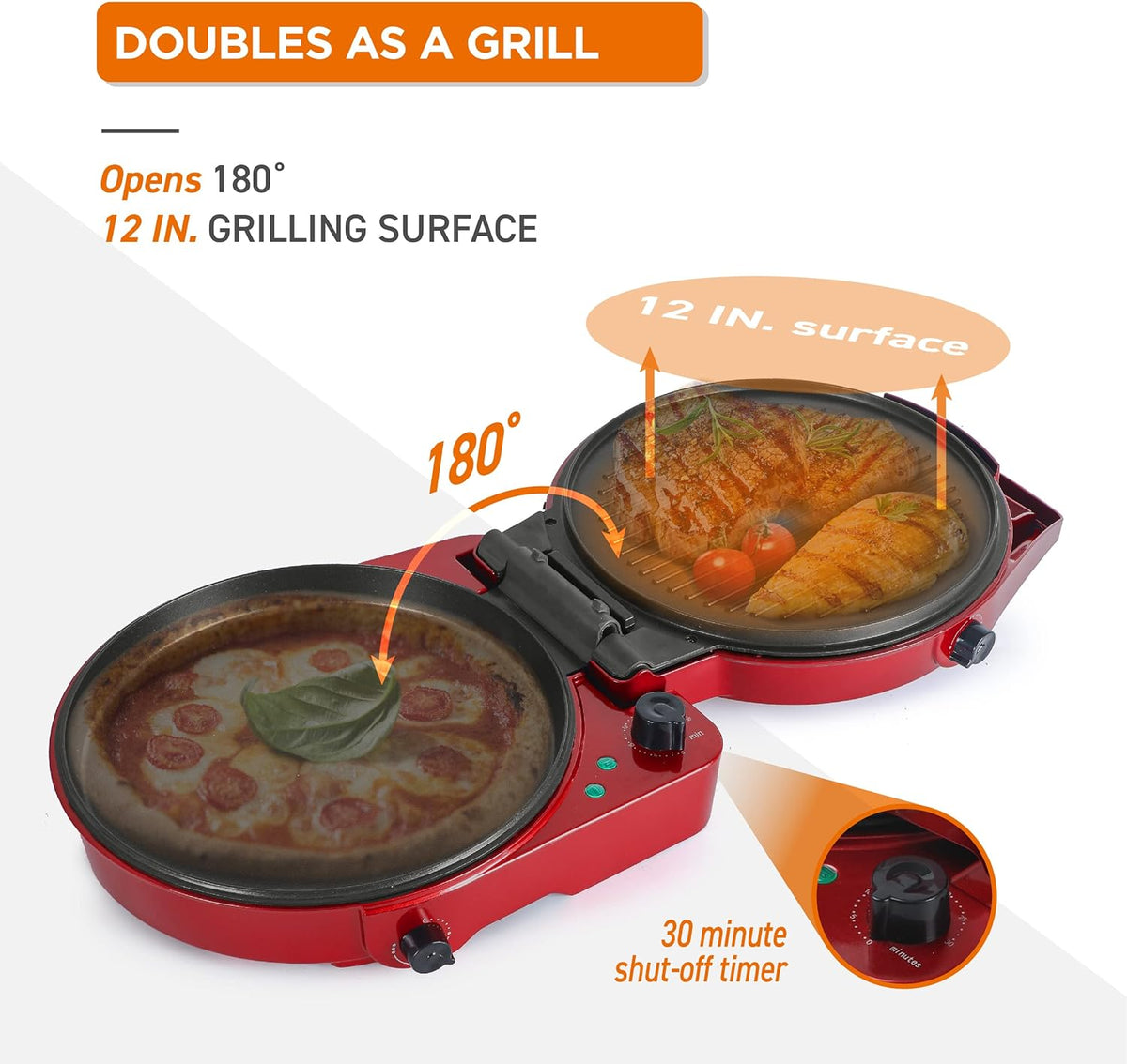 Countertop Pizza Maker Electric Grill L58872