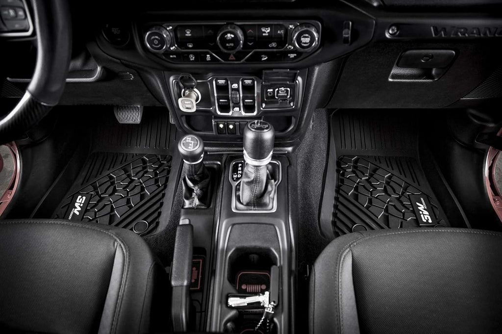 Black TPE Floor Mats for Jeep Wrangler JL 4 Doors Full Set J356490