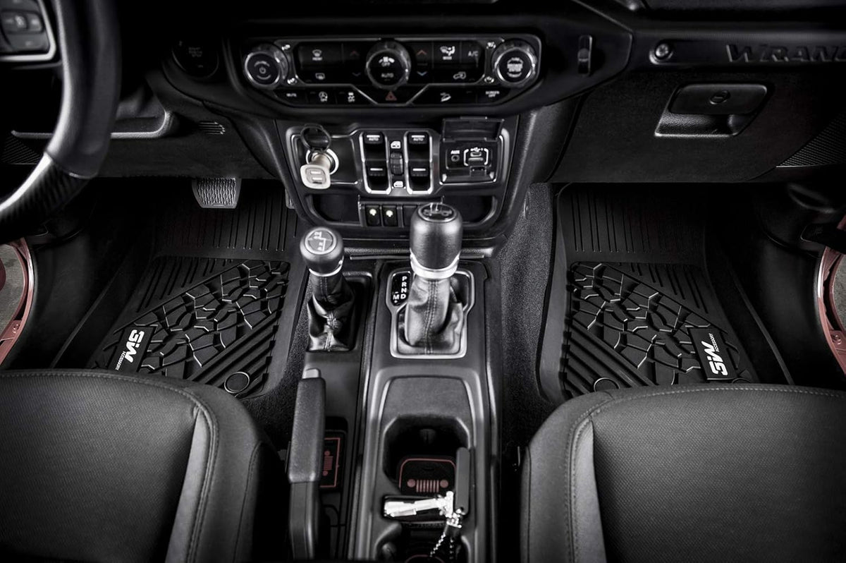 Black TPE Floor Mats for Jeep Wrangler JL 4 Doors Full Set J356490
