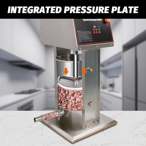 Stainless Steel Electric Sausage Stuffer 55LBS with 4 Stuffing Tubes Q8812