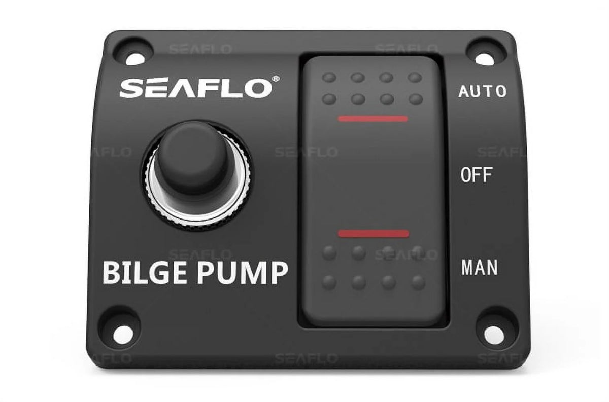 3-Way Bilge Pump Switch Panel 12v 24v with Fuse Holder R290231