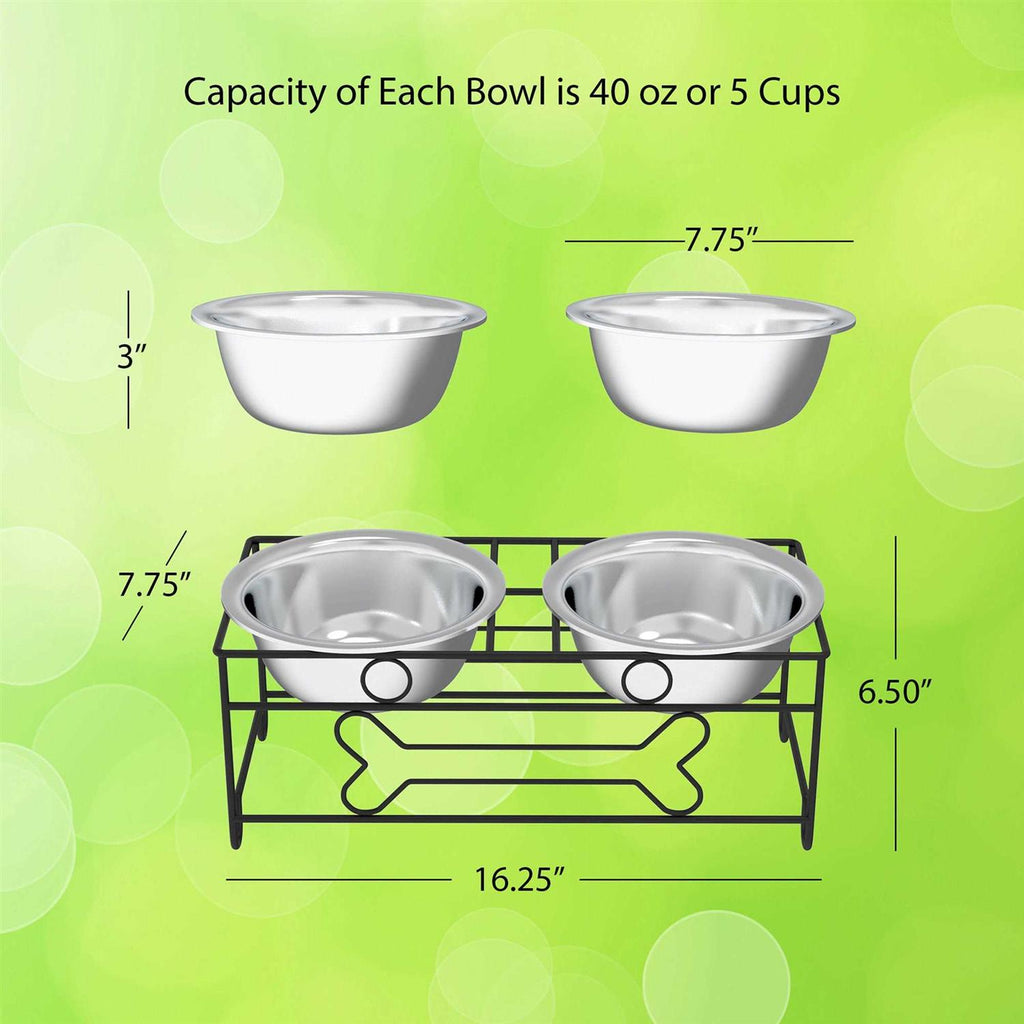 Modern Double Elevated Dog Bowls Y37751
