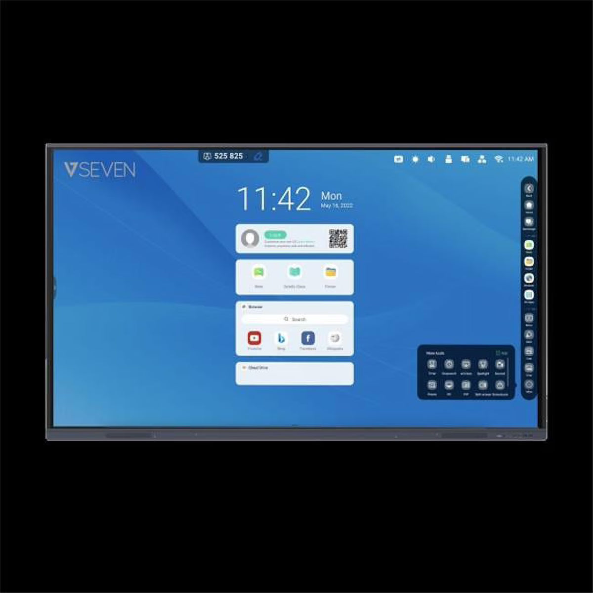 Black 65 in 4K Android 11 Display with Wi-Fi Wall Mount X831