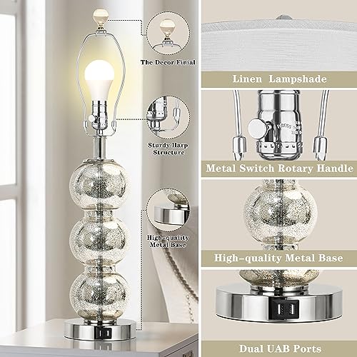 Set of 2 Glass Table Lamps K512086