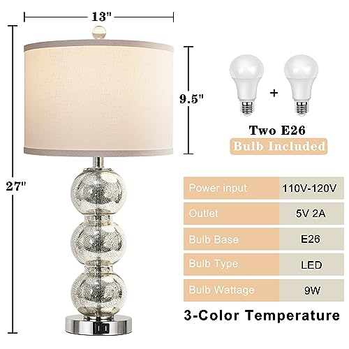 Set of 2 Glass Table Lamps K512086