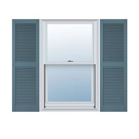 18 inchw x 77 inchh Vinyl Open Louver Shutters D295930