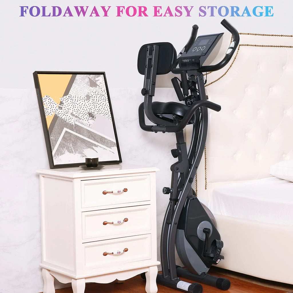 Magnetic Upright Exercise Bike with Pulse Sensor LCD Monitor B2184