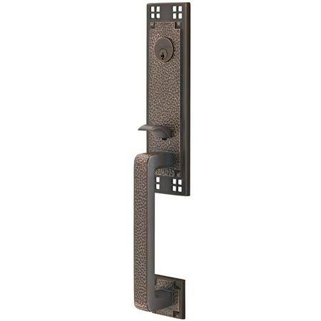 Arts & Crafts Double Cylinder Keyed Entry Handleset F119