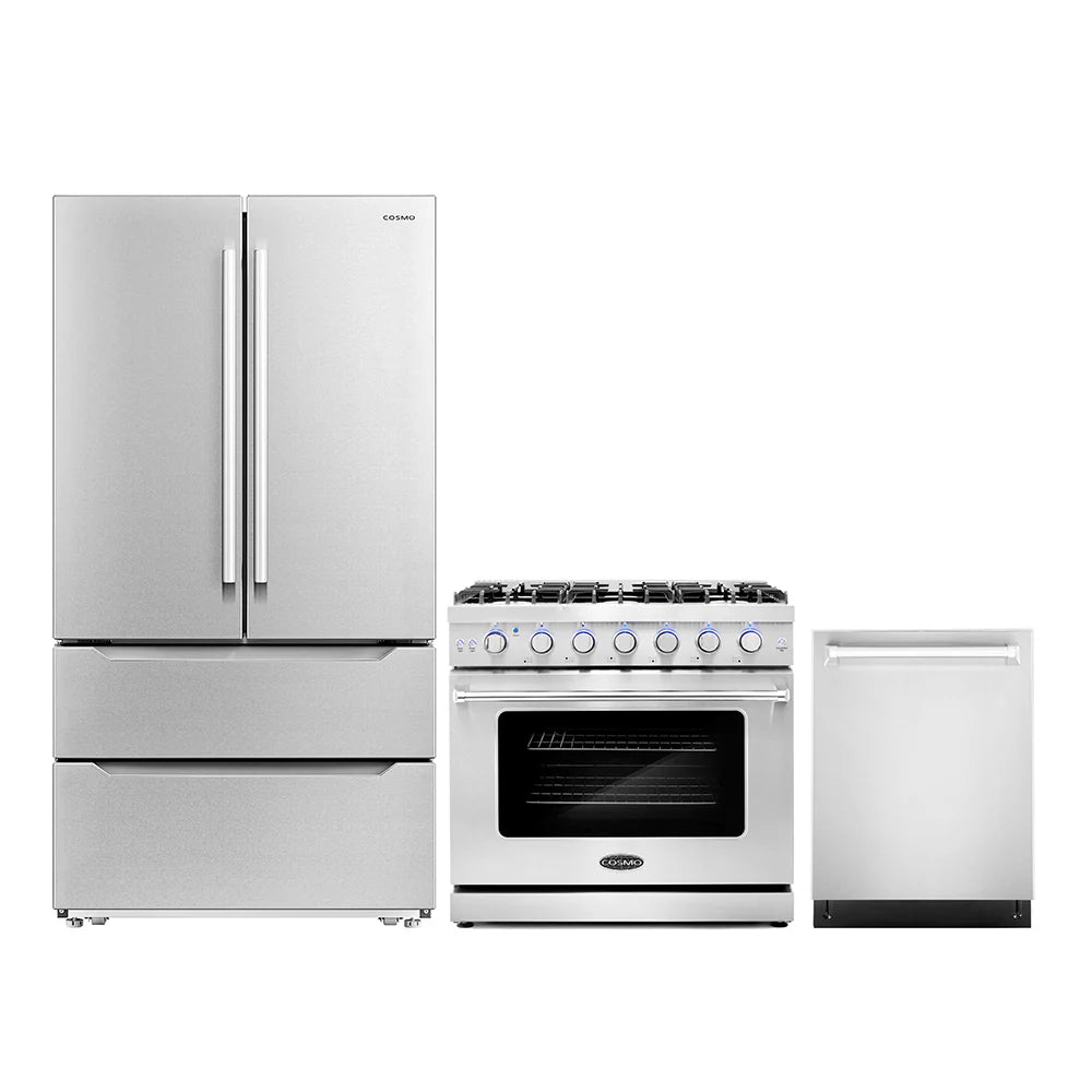 36 Gas Range, Dishwasher and Refrigerator with Ice Maker U483