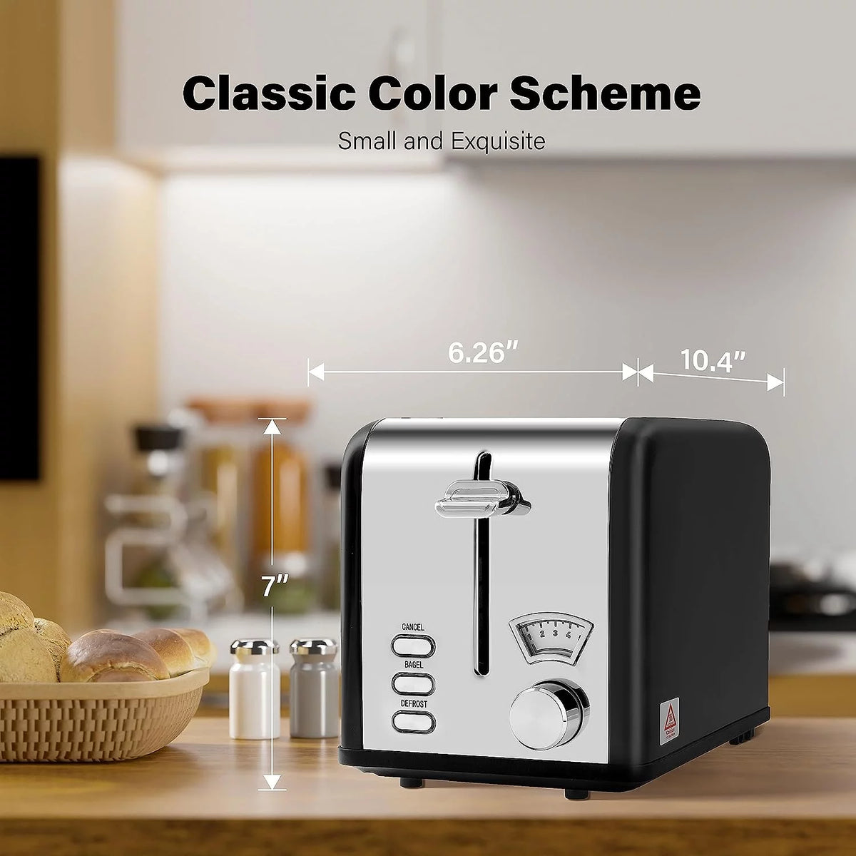 2-Slice Toaster with 1.5 inch Wide Slot, Black H480