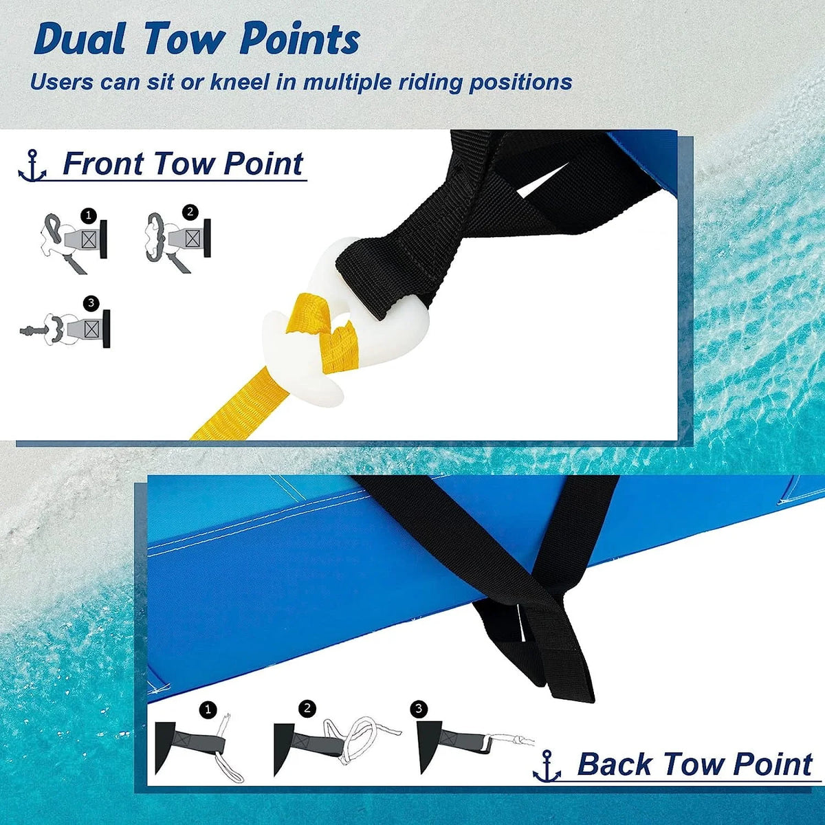 Inflatable 1-2 Person Towable Tubes K218