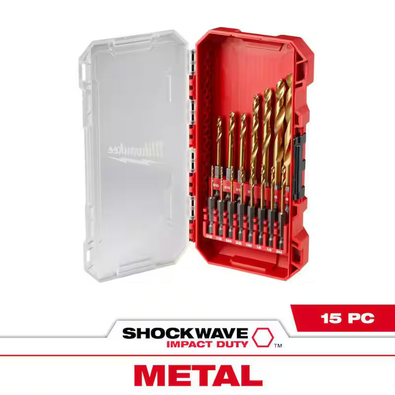 Titanium Drill Bit Set 15-Piece F595