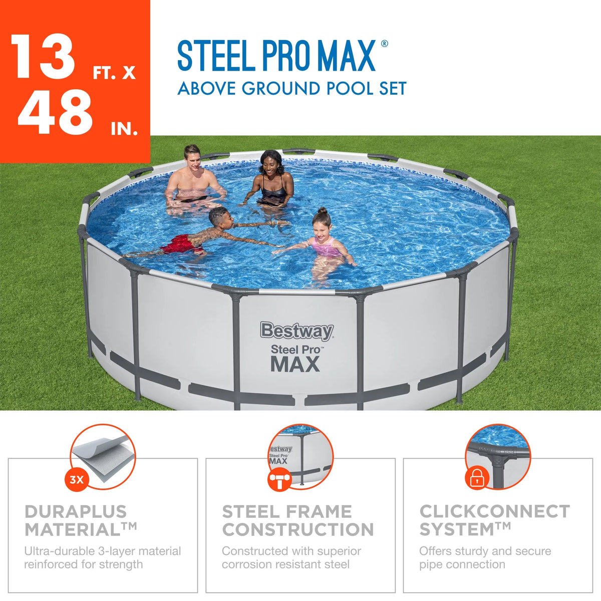 15' x 48 Round Above Ground Swimming Pool N539