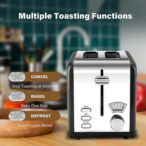 2-Slice Toaster with 1.5 inch Wide Slot, Black H480