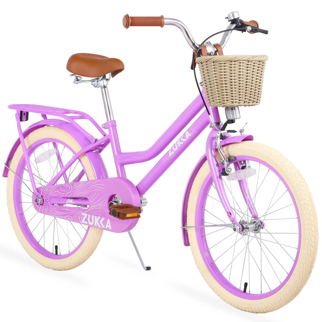 Kids Bike with Woven Basket White W730