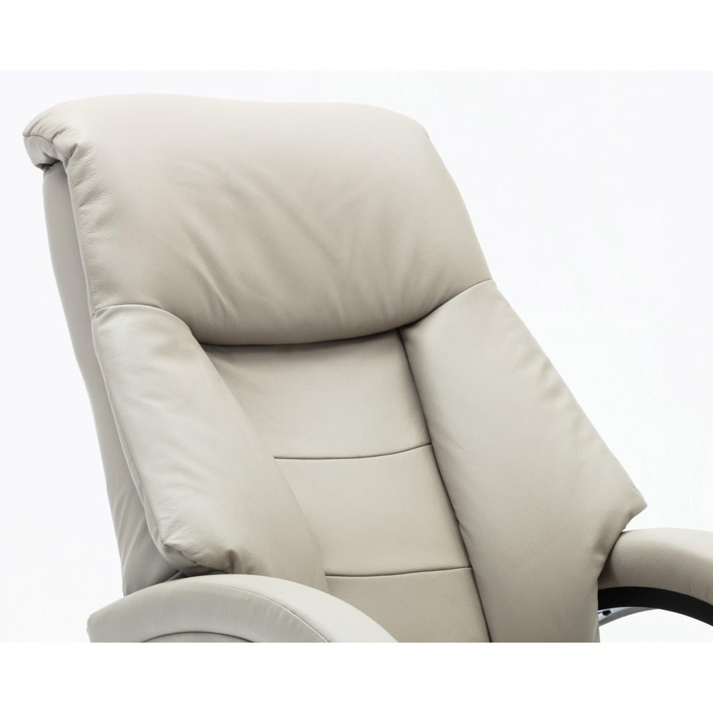 Top Grain Leather Recliner and Ottoman J156