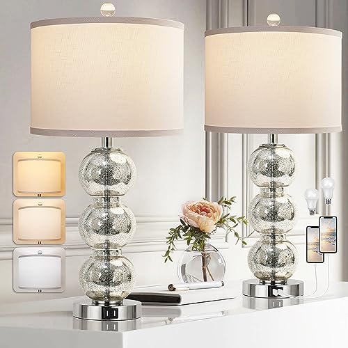 Set of 2 Glass Table Lamps K512086